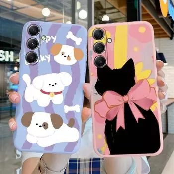 Чехол с изображением животных для iPhone Samsung A55 S24 M35 Xiaomi Redmi Note 13 Pro 14C Huawei Honor Realme, противоударный бампер для телефона, матовый чехол с защитой от царапин Samsung Galaxy S9 Plus синий