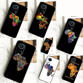 Чехол с картой Африки из африканских тканей для Honor X8a X9a X7a X6a X7 X8 X9 X9b X8b Honor 90 70 50 10 Lite Magic 6 5 Pro Cover Honor 9X