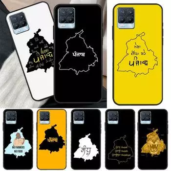 Чехол с картой Пенджаба для Realme 9 8 Pro 8i 9i GT Master GT Neo 2 3, чехол для OnePlus 9 Pro 10 Pro Nord2 9R Realme 8 5G