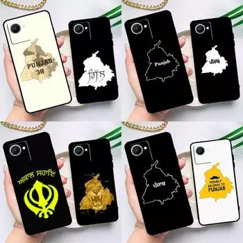 Чехол с картой Пенджаба для Realme C55 C33 C31 C35 C30 C11 C15 C25s C21Y GT Neo 5 3T 2T 8 9 10 11 Pro Plus Realme GT Neo 3T