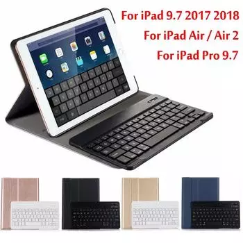 Чехол с клавиатурой Bluetooth для iPad 9,7, 2017, чехол 5-го, 6-го поколения для iPad Air/Air 2/Pro 9,7, чехол Funda золотой