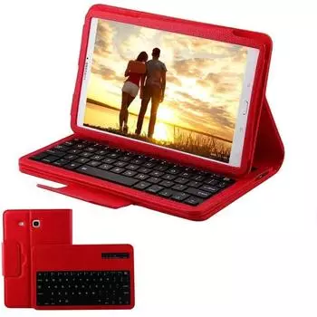 Чехол с клавиатурой для Samsung Galaxy Tab A 9,7 SM-T550 SM-T555 SM-P550, беспроводной Bluetooth-клавиатура, кожаный чехол + клавиатура Tab A 10.1 T580 T585 красный