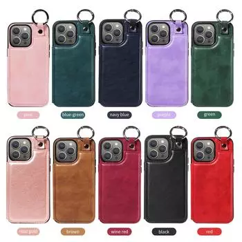 Чехол с кольцевым кронштейном, слотами для карт и слотами для телефона iPhone XS, XR, XS Max, iPhone 7,8,7Plus,8Plus,11,11Pro,11Pro,iPhone 12,13,14,15... iPhone 7 чёрный