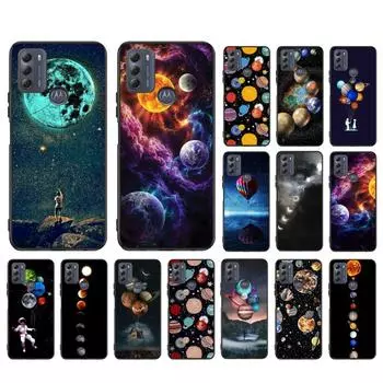 Чехол с космическим астронавтом Moon Stars для Moto G84 G23 G24 G31 G32 G41 G51 G52 G53 G54 G71 G82 G42 G62 G200 G Play G Stylus Moto G Play (2024)