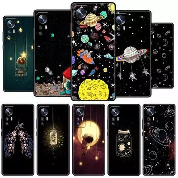 Чехол с космическим кораблем астронавта для Xiaomi Mi Poco X3 NFC M4 M3 Pro F3 GT F1 11 Lite Note 10 11T 10T 9T, мягкий чехол на заднюю панель телефона Xiaomi Mi 9