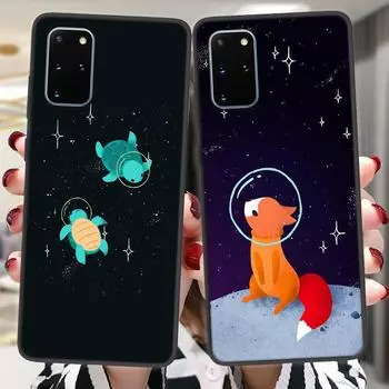 Чехол с космическими черепахами, коалами, лисами для Samsung S22 S21 Ultra S20 Fe Plus A53 A73 A52 A72 A51 A71 A22 A12 A32 A50 A33 A13, чехол For A73 5G