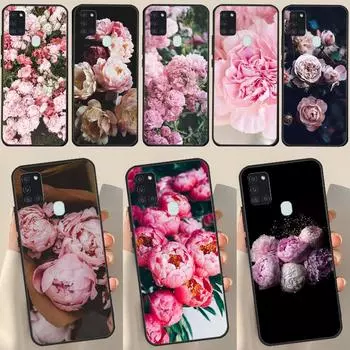 Чехол с красивым цветком пионов для Samsung Galaxy A34 A54 A14 A12 A22 A32 A52 A51 A71 A50 A53 A73 A13, задняя крышка Samsung A41