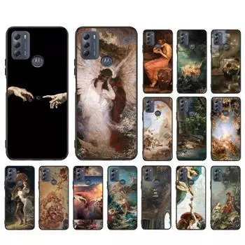 Чехол с краской в стиле Ренессанс для Motorola Moto Edge 20 20 Lite E7 Power E40 E20 One Action G10 G Play G22 G52 G60 E32 G8 Moto Edge 20