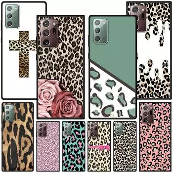 Чехол с леопардовым принтом для Samsung Galaxy Note 20 Ultra 10 Lite 9 8, силиконовый черный чехол для телефона Note20 Note10 Plus, чехол Funda Capa Samsung Note 8