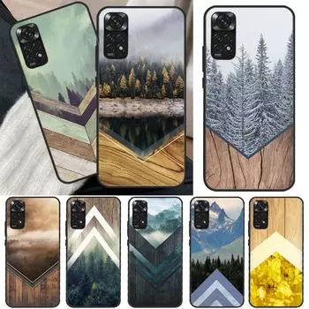 Чехол с лесной геометрией, деревом и природой для Xiaomi Redmi Note 10 8 9 11 Pro 8T 9S 10S 11S Redmi 10C 9C 9A 9T K50 K40 Gaming Redmi K50 Gaming