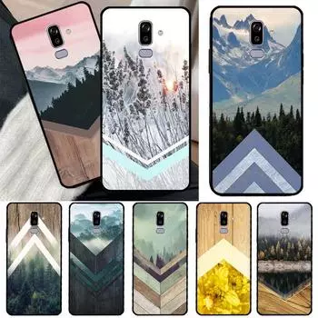Чехол с лесной геометрией, деревом и природой для Samsung Galaxy J7 J5 J3 2016 J1 A3 A5 2017 A6 A8 J4 J6 Plus A9 2018, чехол A7 2018 - A750
