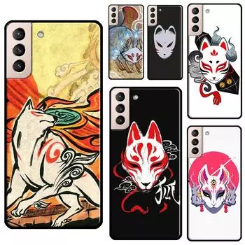 Чехол с лисой в японском стиле для Samsung Galaxy S21 Ultra S20 FE S8 S9 S10 Note 10 Plus Note 20 S22 Ultra Cover Galaxy S8