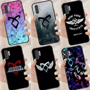 Чехол с логотипом «Сумеречные охотники», ангельская руна, для Samsung Galaxy S21 Ultra S20 FE Note 10 Plus S8 S9 S10 Note 20 S22 Ultra Fundas Galaxy S8