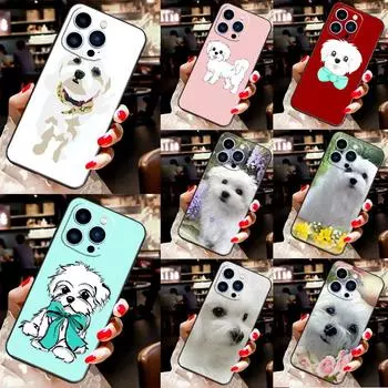 Чехол с мальтийской собакой для Apple iPhone 11 14 12 Pro Max mini XS XR X 8 7 Plus SE 2020 13 Pro, чехол для телефона, чехол iPhone 12 mini