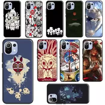 Чехол с маской принцессы Мононоке для POCO F3 F2 F1 M3 M4 X4 GT X3 Pro, чехол для телефона Xiaomi 12 10T 11T Pro Mi 11 Lite Mi 9T (9T Pro)