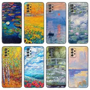 Чехол с масляной краской Клода Моне для Samsung A04 A21 A30 A50 A52 S A13 A14 A22 A23 A32 A53 A73 5G A11 A12 A31 A33 A51 A70 A71 A72 Samsung A04 4G
