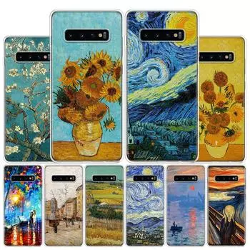 Чехол с масляной краской Ван Гога для Samsung Galaxy S10 Plus S20 FE S21 S22 Ultra S10E S9 S8 + S7 Edge J4 Корпус Shell Samsung S10