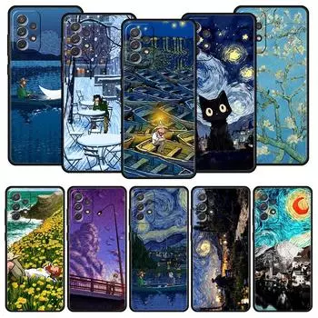 Чехол с масляной краской в стиле ретро Ван Гога для Samsung A51 A71 A21S A12 A11 A31 A41 A52 A32 A01 A23 A33 A53 A73 A03S A05S A13 5G A34, чехол Samsung A51