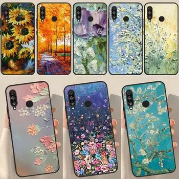 Чехол с масляной живописью Boho Flower Art для Honor 50 8X 9X 10i, чехол для Huawei P30 P40 Lite P50 P20 Pro P Smart 2019 Nova 5T Huawei Nova 9