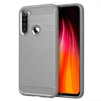 Чехол с матовой текстурой для Xiaomi Redmi Note 8 Противоударный чехол из углеродного волокна для xaomi redmi note8 Силиконовые чехлы Coque Fundas Redmi Note 8 чёрный