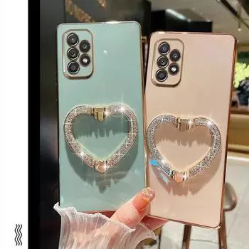 Чехол с металлическим держателем Flash Love для Samsung S23 S22 Ultra S21 S20 FE A14 A24 A34 A54 A13 A23 A33 A53 A12 A22 A32 A52 A50 A51/iphone 15 14 iphone 7 8 белый