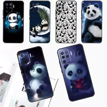 Чехол с милой детской пандой для OPPO A54 A74 A94 A57S A53S A58 A78 A98 A16 A76 A96 A15 A17 A77 A5 A9 A52 A72 A79 OPPO A77 5G