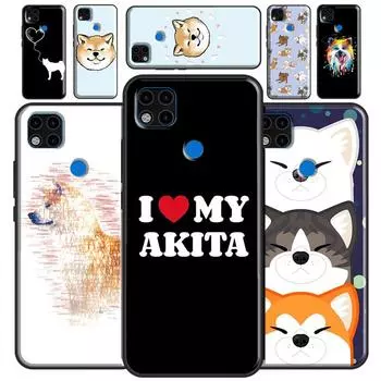 Чехол с милой собакой Акита для Xiaomi Redmi Note 10 Pro Note 9 Pro Note 11 Pro 8T 9S 10S 10 9A 9T 9C Redmi 7