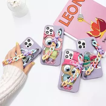 Чехол с милой совой для Samsung Galaxy S21 S22 S20 FE Ultra Note 8 9 10 20 Lite M31 M32 M52 S8 S9 S10 S10e Plus, чехол из ТПУ с ремешком с медведем Note 20 5G
