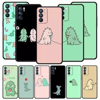 Чехол с милым динозавром и медведем для Oppo Find X6 Pro X5 A54 A53 A52 A9 A15 A95 A17 A16 A76 A74 A57 A31 Reno8 Reno6 Pro 5G Oppo A54 5G