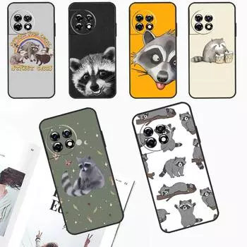 Чехол с милым енотом для OnePlus 12 11 9 10 Pro 9RT 10T 10R 12R OnePlus Nord N10 N20 CE 2 3 Lite 2T OnePlus Nord CE 3
