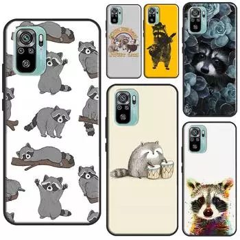 Чехол с милым енотом для Redmi Note 10 Pro, чехол для Redmi Note 11 Pro Note 8 9 Pro 9S 10S 11S 9C 9A 9T Redmi Note 8T