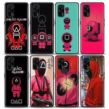 Чехол с милым кальмаром для игрового телевизора, красный, зеленый, для Realme C21Y C21 C25 C20 C15 C12 C11 C1 GT Master Neo Neo2 5G Funda Capa, силиконовый мягкий чехол Realme C1(Oppo A3s)