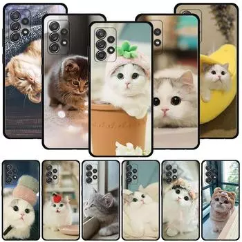 Чехол с милым котенком для Samsung Galaxy A51 A71 A01 A11 A21 A21s A31 A41 A72 A52 A42 A32 A22 A12 A02 A02s F42, задняя панель телефона For Samsung A31