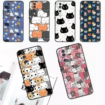 Чехол с милым котенком и рисунком котенка для Honor Magic 6 5 Pro 50 70 90 Lite X6 X7 X8 X9 X6a X7a X8a X9a X8b X9b задняя крышка Honor 90 Lite