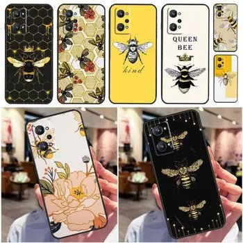 Чехол с милым мультяшным цветочным принтом Bee Art для Realme 10 8 9 Pro Plus 8i 9i C30 C35 C21Y C25Y C11 C15 C31 GT Neo 2 3 T GT Master Realme GT Neo3