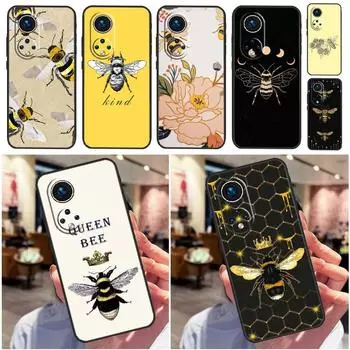 Чехол с милым мультяшным цветочным принтом Bee Art для Huawei P30 P20 P40 Lite P50 Pro P Smart 2021 Nova 5T Honor X8 X9 50 70 80 Honor 80