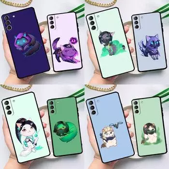 Чехол с милым мультяшным доблестным котом для Samsung Galaxy S23 S21 S22 Ultra Plus Note 10 20 S8 S9 S10 Plus S20 FE Note 20 Ultra
