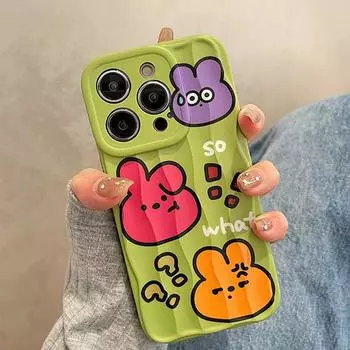 Чехол с милым мультяшным кроликом Imd Ripple для Iphone 13 11 12 14 Pro Max 14 Plus, чехол для телефона с забавным кроликом For iPhone 12 Pro