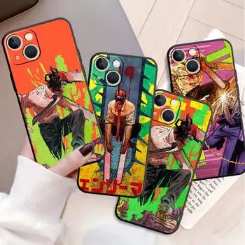 Чехол с милым рисунком человека бензопилы для Apple Iphone 11 13 14 12 Pro Max 7 8 Xr X 6 5 5S Se 2022 13promax Phone Funda iPhone 11