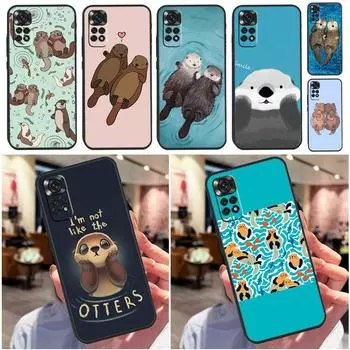 Чехол с милым рисунком выдры для Redmi Note 12 Pro 8 9 10 11 Pro Note 9S 10S 11S 8T Redmi 10 9A 9C 10A 10C Redmi Note 10S