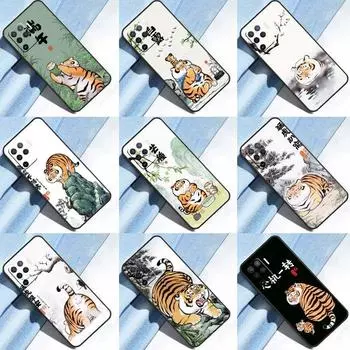 Чехол с милым толстым тигром для OPPO A52 A72 A92 A54 A74 A94 A3S A5S A5 A9 A31 A53 A83 A91 A93 A1K A15 A16 OPPO A1K