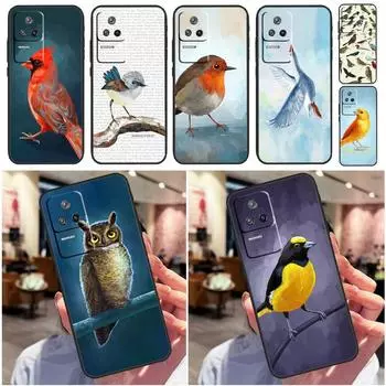 Чехол с милыми птицами-колибри для POCO X4 GT F4 M4 X3 Pro F3 M5 для Xiaomi 12T Pro 11T 13 12S 12X 11 12 Lite POCO X4 GT