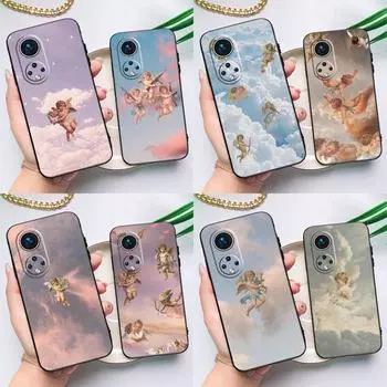 Чехол с мультяшным ангелом и принтом для Huawei Honor Magic 5 Lite 70 50 X8 X9 a P20 P30 P40 P50 P60 Pro P Smart Nova 9 5T Honor Magic5 Pro