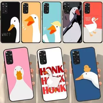 Чехол с мультяшным забавным гусем для Redmi Note 12 Pro Plus, чехол для Redmi Note 10 8 9 11 Pro 12S 11S 10S 9S 9C 10C 12C Redmi 12C