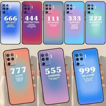 Чехол с номерами ангелов для OPPO A1K A3S A5S A15 A16 A52 A72 A5 A9 A31 A53 A83 A91 A93 A54 A74 A94, чехол-капа Find X3 Pro