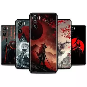 Чехол с пейзажной тушью, японский самурайский художественный чехол для Xiaomi Redmi Note 11 10 9 Pro K40 10S 9S 9A 9C, чехол 9T 8 8T 7 11T Redmi K40 Pro