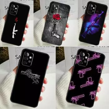Чехол с пистолетом AK 47 для Samsung Galaxy A54 A34 A14 A13 A33 A53 A12 A32 A52 A71 A51 A15 A25 A35 A55 Samsung A33 5G