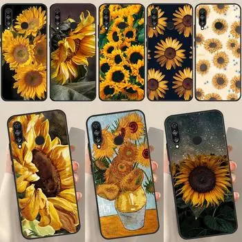 Чехол с подсолнухом для Huawei P50 Pro P20 P30 P40 Lite P Smart 2019 Nova 9 5T, чехол для Honor 50 8X 9X Huawei P20 Lite