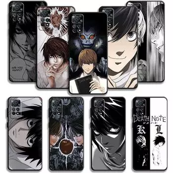 Чехол с подсветкой аниме Death Note L для Xiaomi Redmi Note 11t 11s 11 10 8 Pro 9 9s 9t 8t для Mi 10 8 9a 9c 10c 12c K40 K60 For Redmi Note11T 5G