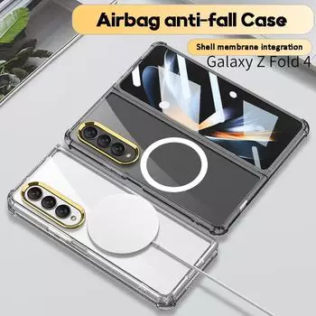 Чехол с подушкой безопасности для Samsung Galaxy Z Fold 4 5g Fold4 для Magsafe с магнитной беспроводной зарядкой и пленочной крышкой на переднем экране For Samsung Z Fold 4